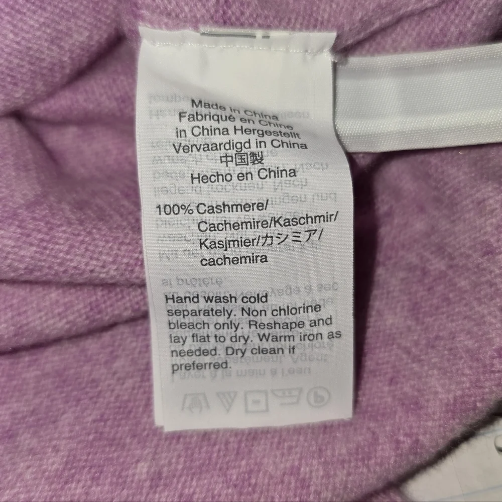 J.Crew 100% Cashmere Lilac Crewneck Sweater Lavender Luxury Knit Size XS